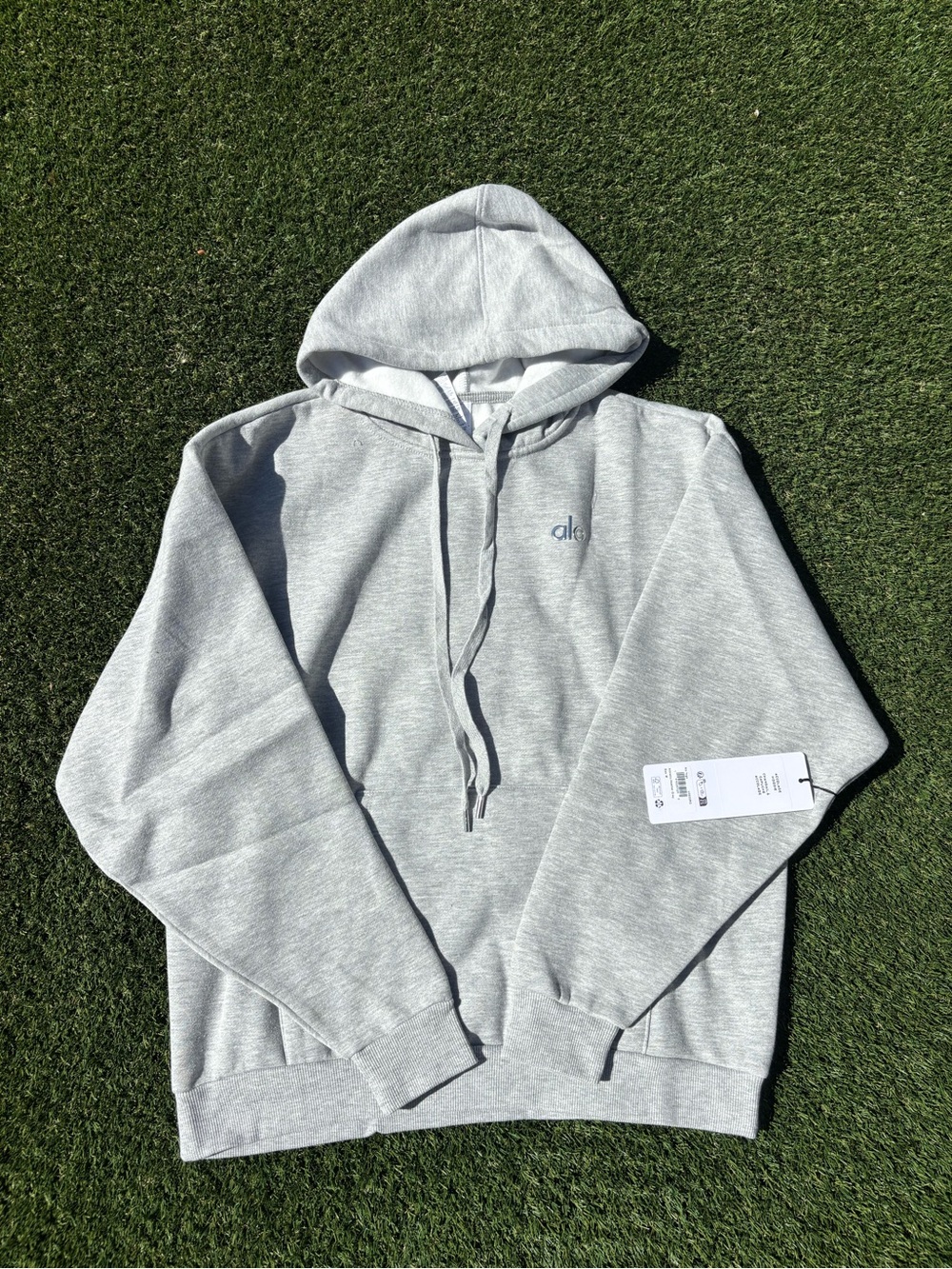 ALO Yoga Men’s Light Gray Hoodie Pullover